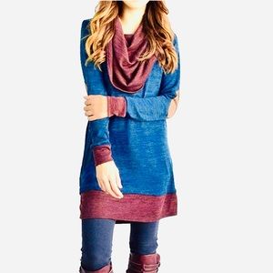 Jubby Cowl Neck Knee Length Tunic